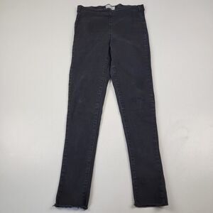 Free People Jeans Women's 28 Black Stretch Denim Pull On Skinny Ankle High Waist
